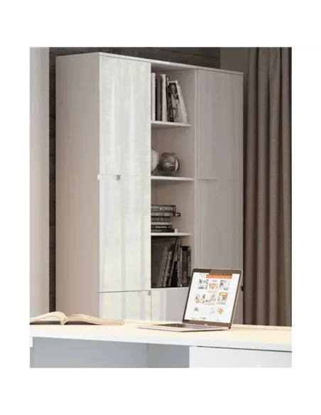 Santino Bookcase White Gloss 3 Doors S13, 2621