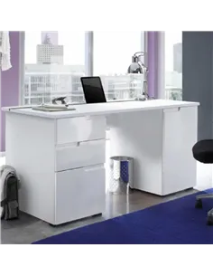 Santino Large White Computer Desk S15, 2617