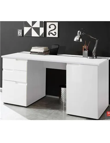 Santino Large White Computer Desk S15, 2617