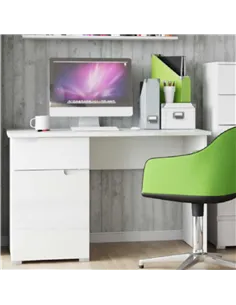Santino White Gloss Computer Desk S14, 2619