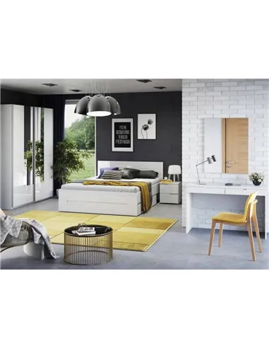 Santino White Gloss 2 Drawer Dressing Table S31, 2712