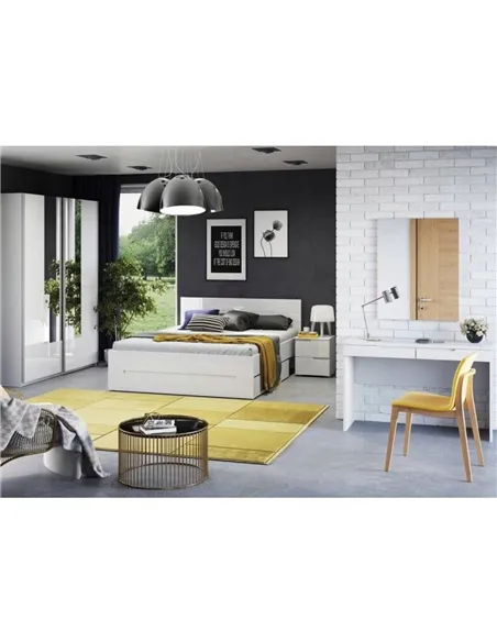 Santino White Gloss 2 Drawer Dressing Table S31, 2712