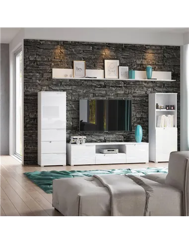 Santino White High Gloss TV Cabinet S9, 2623