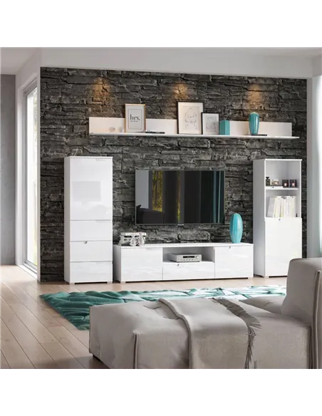 Santino White High Gloss TV Cabinet S9, 2623