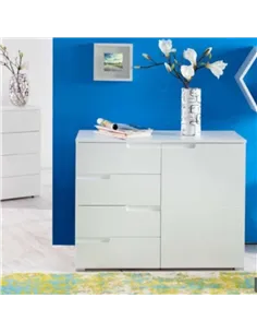 Santino White Narrow Sideboard S5, 2618