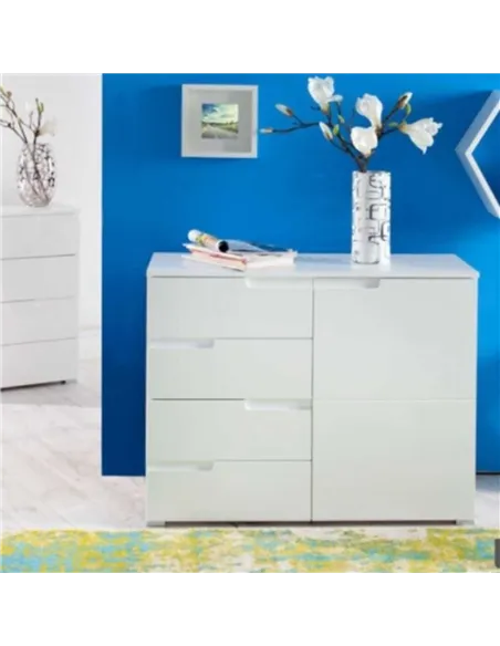 Santino White Narrow Sideboard S5, 2618