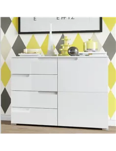 Santino White Narrow Sideboard S5, 2618 2