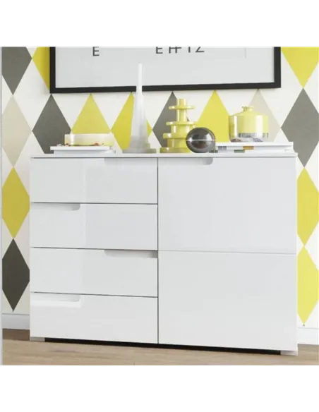 Santino White Narrow Sideboard S5, 2618
