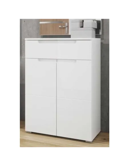 Santino White High Gloss Tall Sideboard S19, 2929