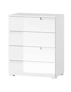 Santino White High Gloss Narrow Chest of Drawers S2, 2927
