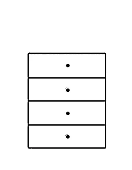 Santino White High Gloss Narrow Chest of Drawers S2, 2927