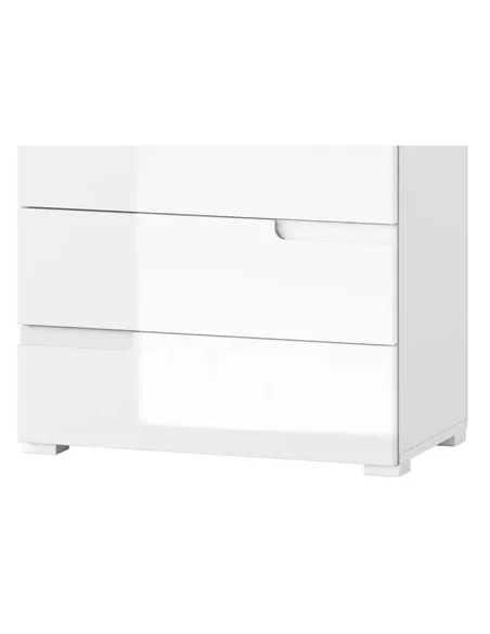 Santino White High Gloss Narrow Chest of Drawers S2, 2927