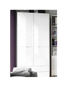 Santino White High 2 Door 2 Drawer Wardrobe S28, 2925