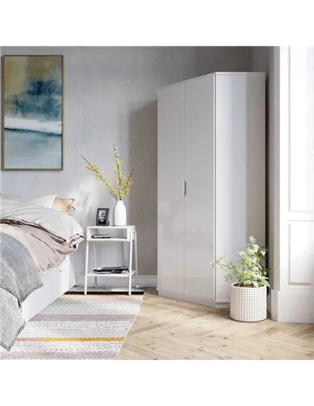 Santino White High Gloss Corner Wardrobe, 2943