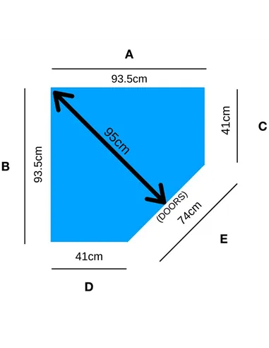 Santino White High Gloss Corner Wardrobe, 2943