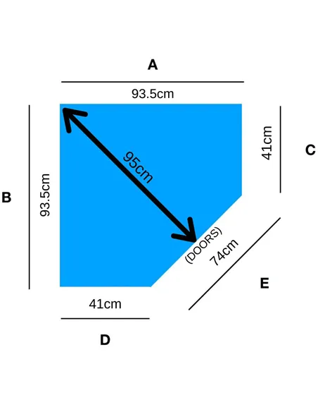 Santino White High Gloss Corner Wardrobe, 2943