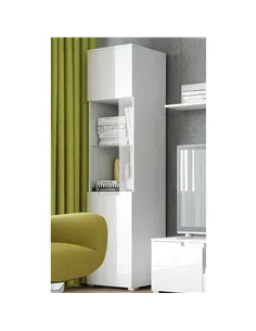 Santino White Gloss Tall 1 Glass Door Display Unit S25, 2951