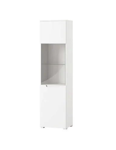 Santino White Gloss Tall 1 Glass Door Display Unit S25, 2951