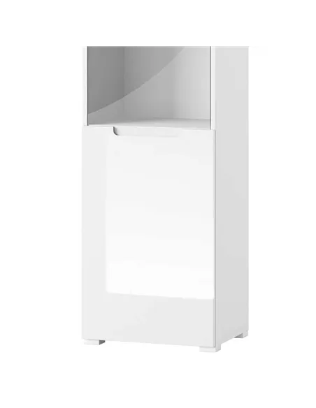 Santino White Gloss Tall 1 Glass Door Display Unit S25, 2951
