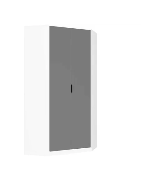Santino Grey And White Corner Wardrobe, 2944