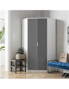 Santino Grey And White Corner Wardrobe, 2944 2