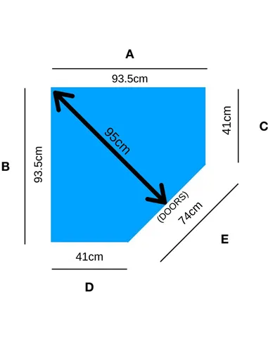 Santino Grey And White Corner Wardrobe, 2944