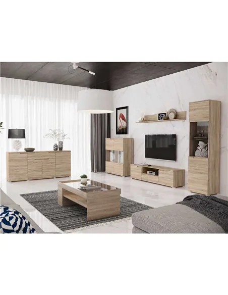 Santino Sonoma Oak Slim Tallboy Storage Unit, 2979