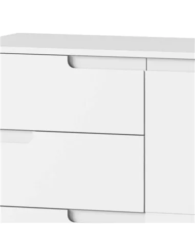 Santino White High Gloss Chest of Drawers S4, 2946