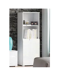 Santino White Short Narrow Bookcase, 2947