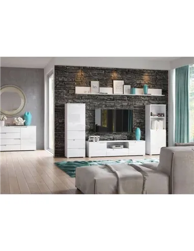 Santino White Short Narrow Bookcase, 2947