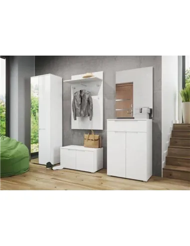 Santino White Hallway Coat Rack 8446, S20