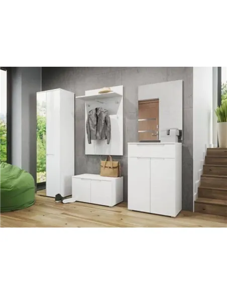 Santino White Hallway Coat Rack 8446, S20