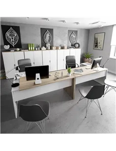 Siena Oak And White Reversible Desk, 2897 2