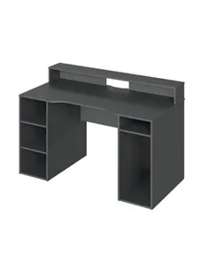 Sega Dark Grey Gaming Desk With Hutch, 3079
