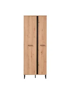 Sorrento Oak Effect Tall Slim 2 Door Wardrobe, 3125 2