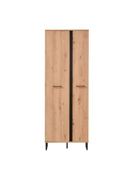 Sorrento Oak Effect Tall Slim 2 Door Wardrobe, 3125