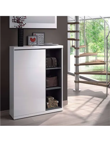 Tendi White Gloss Shoe Cabinet Hallway Unit, 2919