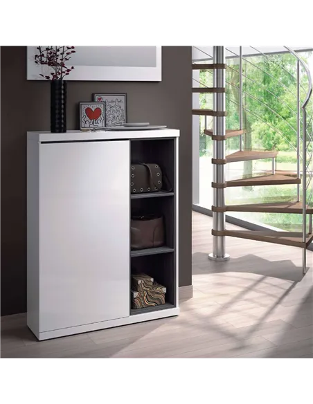 Tendi White Gloss Shoe Cabinet Hallway Unit, 2919