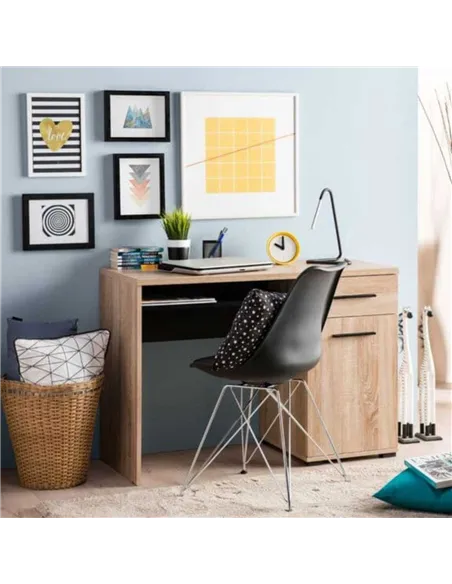 Telmo Sonoma Oak Effect and Black Desk, 3036