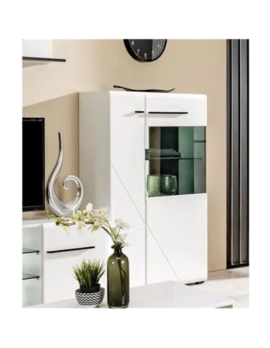Terrento White Short Display Cabinet, 3053