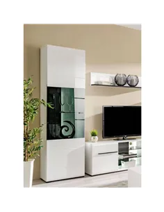 Terrento White Tall Display Cabinet, 3054 2