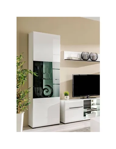 Terrento White Tall Display Cabinet, 3054