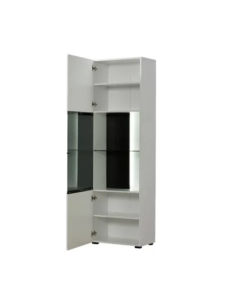 Terrento White Tall Display Cabinet, 3054
