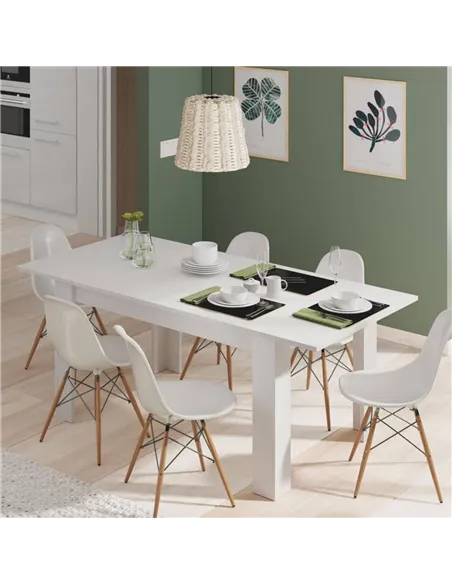 Tevez White Extending Dining Table, 3213