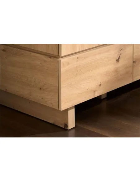 Texas Artisan Oak Effect 2 Door 2 Drawer Double Wardrobe, 3287