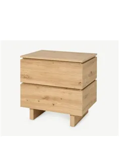 Texas Artisan Oak Effect 2 Drawer Bedside, 3284