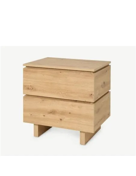 Texas Artisan Oak Effect 2 Drawer Bedside, 3284