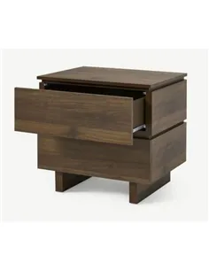 Texas Walnut Effect 2 Drawer Bedside, P8CNER22