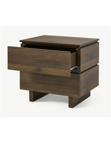 Texas Walnut Effect 2 Drawer Bedside, P8CNER22