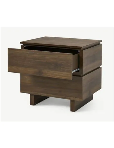 Texas Walnut Effect 2 Drawer Bedside, P8CNER22